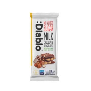 Diablo No Added Sugar Milk Chocolate with Hazelnuts 75g