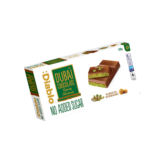No Added Sugar Dubai Chocolate 200g