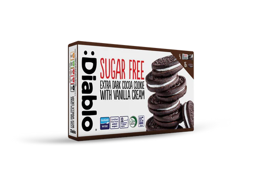 Dark Cocoa Vanilla Cookies 176g - Sugar Free