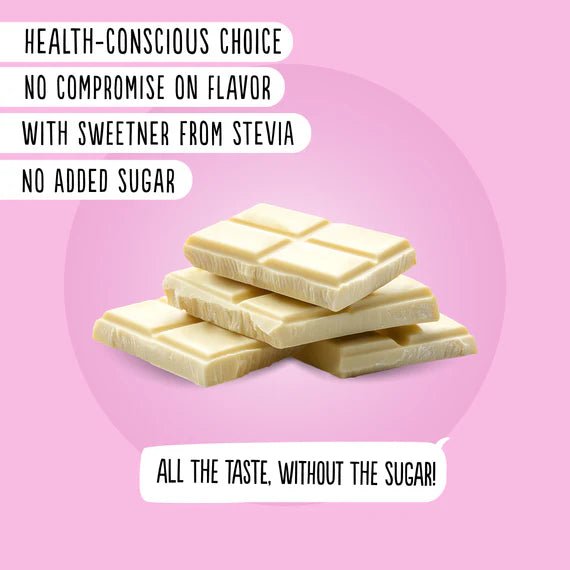 No Added Sugar White Chocolate with Stevia 75g