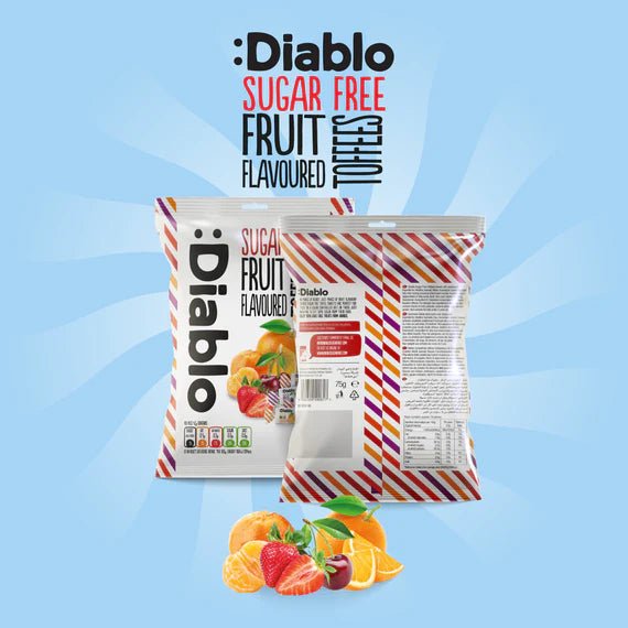 Sugar Free Fruit Flavoured Toffee Sweets 75g