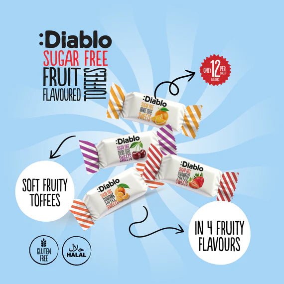 Sugar Free Fruit Flavoured Toffee Sweets 75g