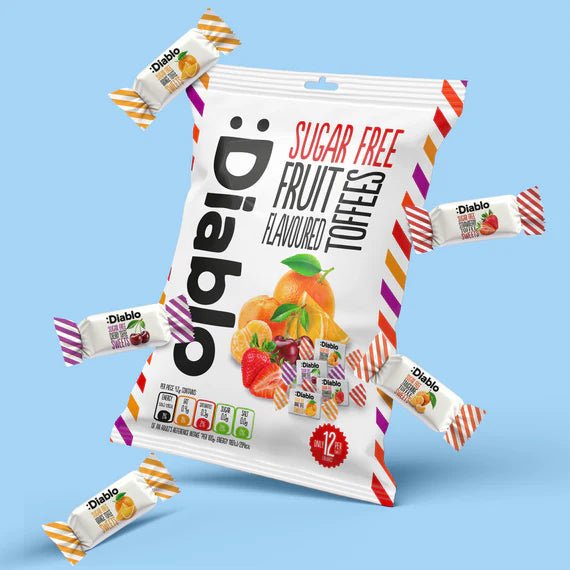 Sugar Free Fruit Flavoured Toffee Sweets 75g