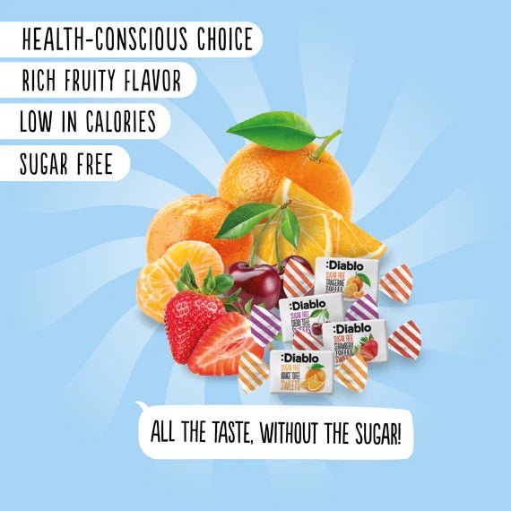 Sugar Free Fruit Flavoured Toffee Sweets 75g