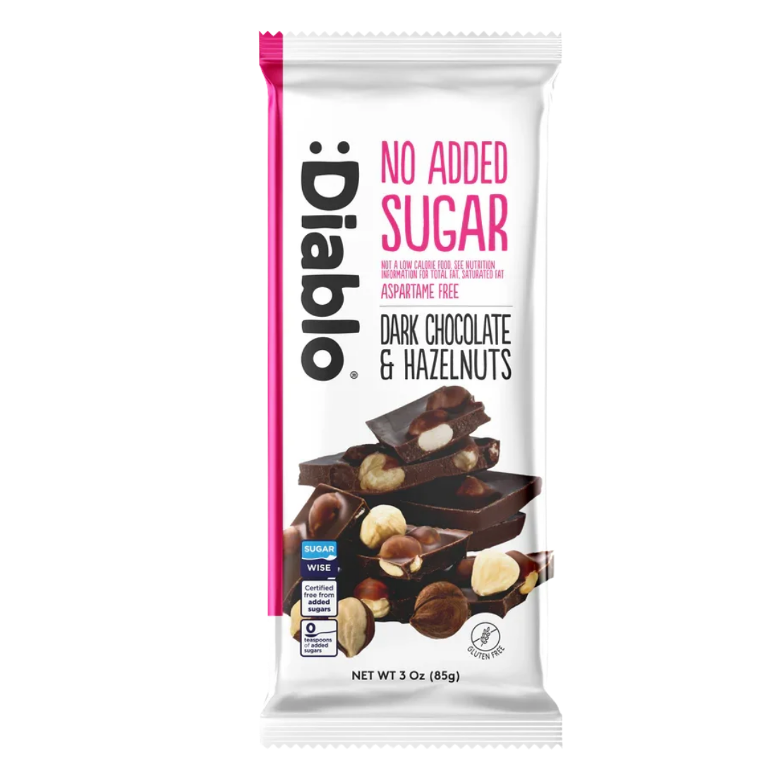 No Added Sugar Dark Chocolate Hazelnuts 85g